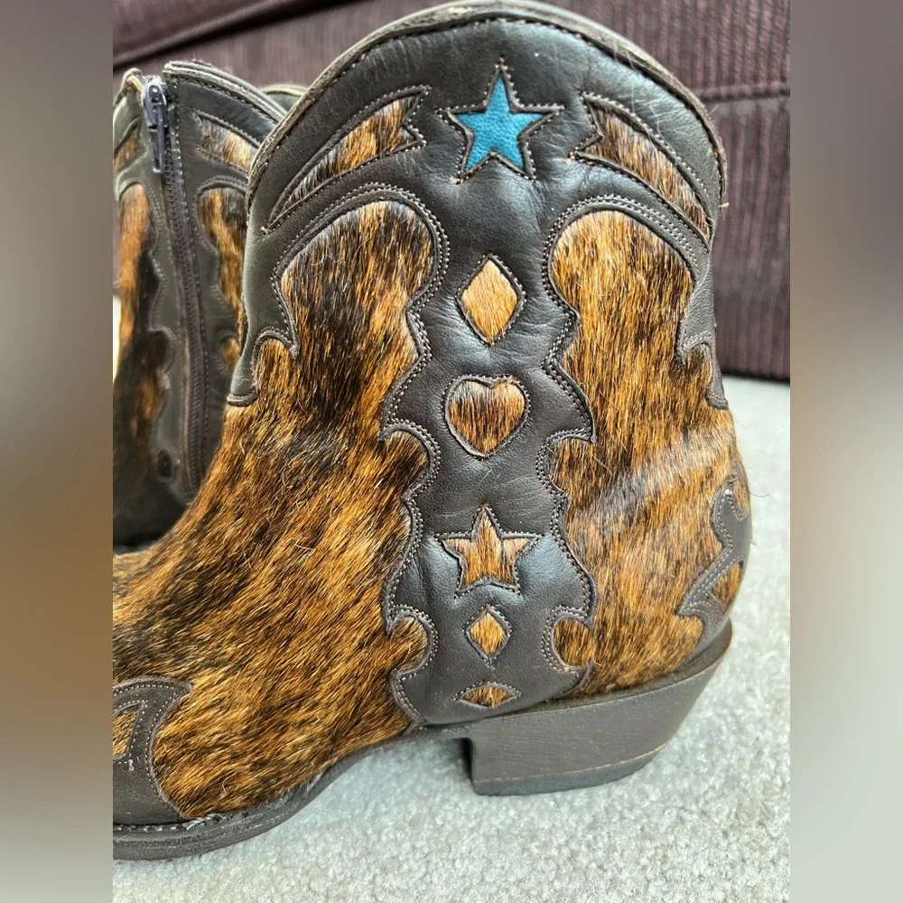 Old Gringo 8.5 B Western Cowboy Boots Zip Ankle Booties - Picture 4 of 7